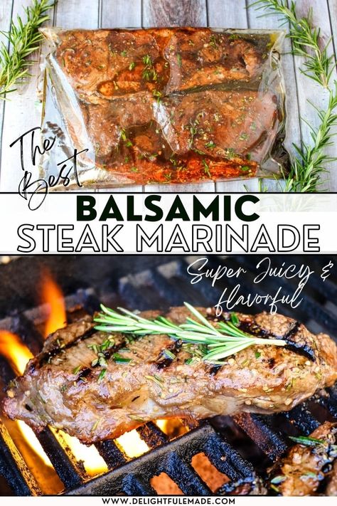 Delicious Balsamic Steak Marinade for Perfectly Flavorful Steaks Filet Steak Marinade, Steak Marinade Balsamic Vinegar, Filet Marinade, Balsamic Steak Marinade, Filet Mignon Marinade, Balsamic Marinade For Steak, Balsamic Vinegar Marinade, Marinade For Steak, Steak Sirloin