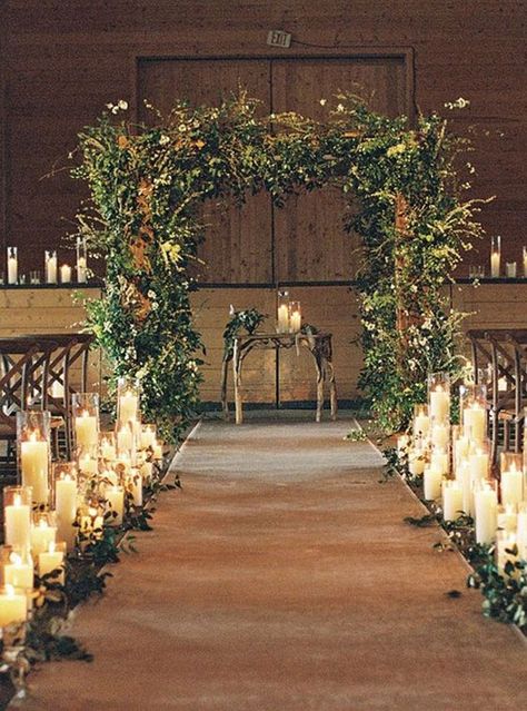 Winter wedding arch