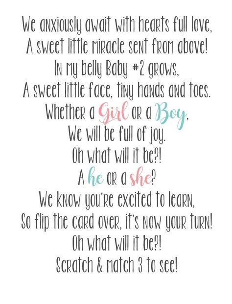 Gender reveal poem Gender Reveal Riddle Ideas, Gender Reveal Riddles, Gender Reveal Riddle, Gender Reveal Poem, Gender Reveal Quotes, Gender Reveal Announcement, Gender Announcements, Girl Gender Reveal, Gender Reveals