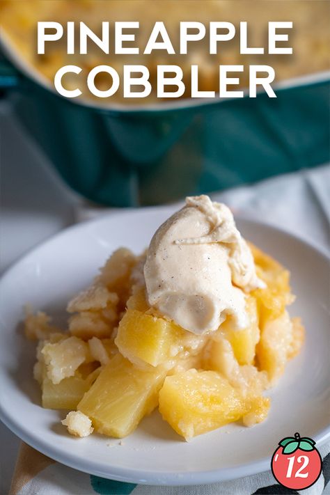 Pineapple Cobbler, Cobbler Easy, Pineapple Dessert Recipes, Easy Delicious Dinners, Chips Snacks, 12 Tomatoes Recipes, Tomatoes Recipes, Decadent Food, Tart Pie