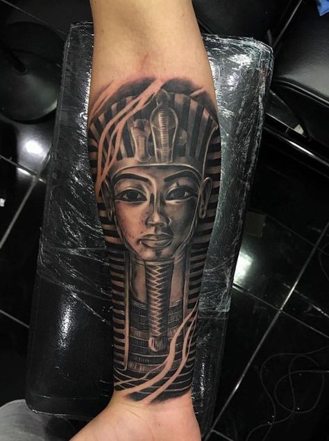 Pharoah Tattoo, Tattoo Sleeve Women, Pharaoh Tattoo, African Sleeve Tattoo, Portrait Tattoo Sleeve, Egyptian Eye Tattoos, Egyptian Tattoo Sleeve, African Tattoo, Lion Tattoo Sleeves