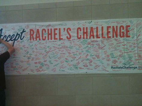 I signed one of these! I love Rachel's Challenge Rachels Challenge, Chain Reaction, Loving Memory, In Loving Memory, Love Her, Columbia, I Love, Chain, Quotes