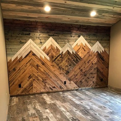 Wood Wall Decor Ideas, Lodge Design Ideas, Home Spa Room, House Bedroom Ideas, Wood Wall Design, Church Furniture, Plywood Flooring, Wood Interior Design, Wood Accent Wall