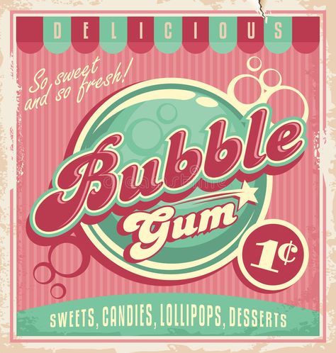 Old Style, Bubble Gum, Gum, Bubbles, Candy