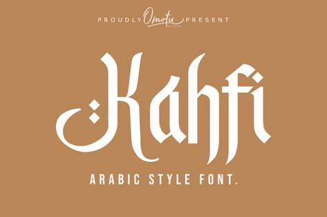 Kahfi is an arabic style font. This font very usable for designing all kind of graphics design related to Islamic Contents. Kahfi font is suitable for heading, branding, logotype, apparel, T-shirt, Hoodie, product packaging, quotes, flyer, poster, book cover, advertising, etc. Whats Include? 1. Opentype support 2. Multilingual support 3. PUA encoded 4. Try before […] Get your free download of the Kahfi Font now at FreeFontDL - Free Font Download! Arabic Font Download, Arabic Style Font, Arab Typography, Packaging Quotes, Fonts For Logos, Modern Fonts Free, Free Font Download, Poster Book, Arabic Font