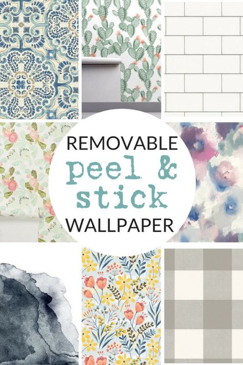 Unique Decor Ideas: Functional Kitchen Wallpaper Ideas - The Crazy Craft Lady Temporary Wallpaper Bathroom, Temporary Wallpaper Bedroom, Adhesive Floor Tiles, Cute Apartment Decor, Wallpaper Gatos, Cute Apartment, Vinyl Floor Tiles, Faux Shiplap, Temporary Wallpaper