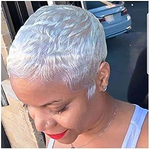 Short Platinum Blonde Hair, Short Haircuts For Black Women, Short Hair Styles African American, Women Pixie Cut, Short Pixie Wigs, Black Women Short Hairstyles, Black Hair Short Cuts, Haircuts For Black Women, Black Bob