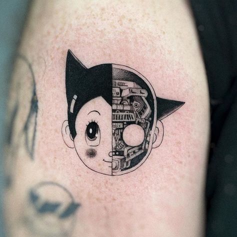 Astro Boy Tattoo, Shell Tattoos, Osamu Tezuka, Movie Tattoo, Black Cartoon Characters, Boy Tattoos, Astro Boy, Cartoon Tattoos, Tattoo Pattern