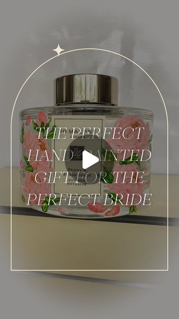 Calgary Wedding Signage & Calligraphy | Joanne on Instagram: "✨ The perfect hand-painted gift for the perfect bride! 🎨

Hand-painted gifts offer a personal touch that mass-produced items simply can’t provide, creating lasting memories for that special day. Just like these delicate peonies I’ve hand-painted on this luxurious Joe Malone Diffuser. 🌸 Ideal for the bride who deserves something as unique and beautiful as she is!

👰💕 Looking to gift a beautiful wedding keepsake that the bride will cherish forever? DM or inquire through our website to discover how we can personalize the perfect gift for her!

#handpainted #weddinginspiration #bridalgift #handpaintedflorals 
#calgaryweddingvendors #calgarypainter" Joe Malone, Painted Gifts, Calgary Wedding, Hand Painted Gifts, Perfect Bride, Wedding Keepsakes, Wedding Signage, Perfect Gift For Her, Bridal Gifts