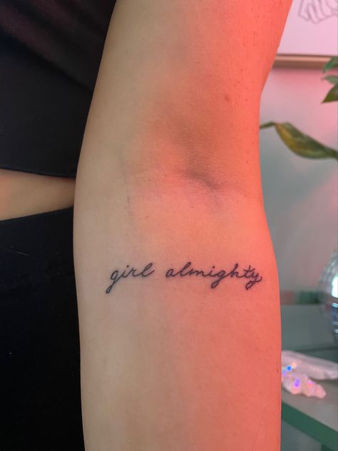 Main Character Tattoo Ideas, To Grow Old In V. Tattoo, Wherever You Go There You Are Tattoo, Girl Almighty Tattoo One Direction, Dainty One Direction Tattoo, Quote Tattoo Placements, Tatto Placement Girl, Sweet Tattoos For Women, Mad Woman Tattoo