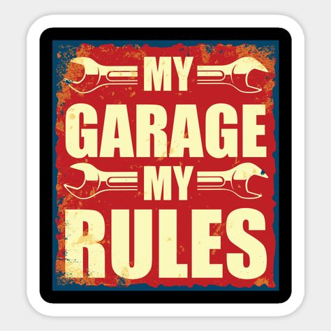 Mechanic Stickers, Mechanics Quotes, Diesel Mechanics, My Rules, Waterproof Car, Gift Quotes, Car Bumper, Vintage Logo, Tampon