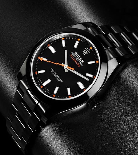 bamford-watch-department-rolex-milgauss-black All Black Watches, Bamford Watch, Futuristic Watches, Black Rolex, Used Rolex, Rolex Milgauss, Dream Watches, Hand Watch, Rolex Oyster Perpetual