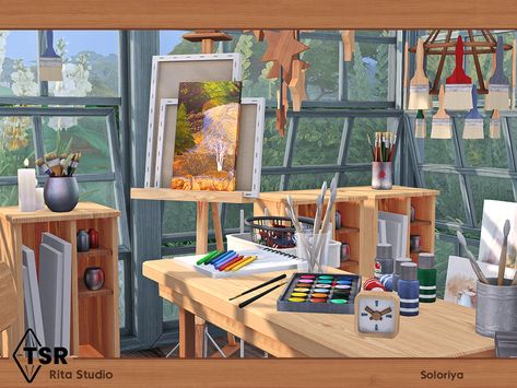 Sims 4 Cc Art Supplies, Sims Cc Artist, Ts4 Artist Cc, Sims 4 Cc Artist Clutter, The Sims 4 Art Studio, Art Room Sims 4 Cc, The Sims 4 Art Cc, Artist Sims 4 Cc, Artist Cc Sims 4