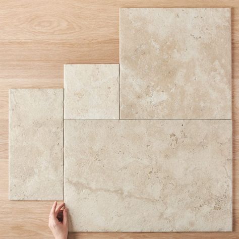 tilecloud | instagram.self Ivory Bathroom Tile, Travertine Tile Bathroom, Zen Bathroom Decor, Travertine Bathroom, Patterned Kitchen Tiles, Coastal Flooring, Travertine Tiles, Outdoor Bbq Area, Penny Round Mosaic