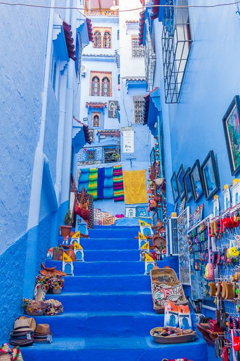 Chefchaouen, the famous blue city of Morocco!! Here's everything you need to know about Chefchaouen... how to get there, where the famous blue streets are, the best places to take photos, where to stay, and what to do! #chefchaouen #morocco #bluecity #instagram #photography #travel Blue City Morocco, Morocco Photography, Agadir Morocco, Morocco Aesthetic, Moroccan Blue, Morocco Travel, Marrakech Morocco, Blue City, Amazing Travel Destinations