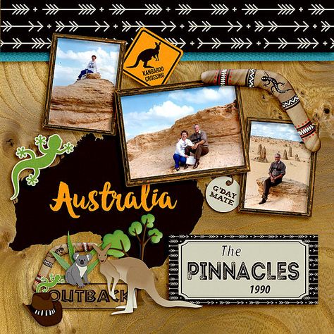 OutBack Australia Scrapbook, Tasmania Travel, Scrapbooking Layouts Travel, Travel Scrapbook Pages, Scrapping Ideas, Cairns Australia, Best Press, Vacation Scrapbook, Scrapbook Collection