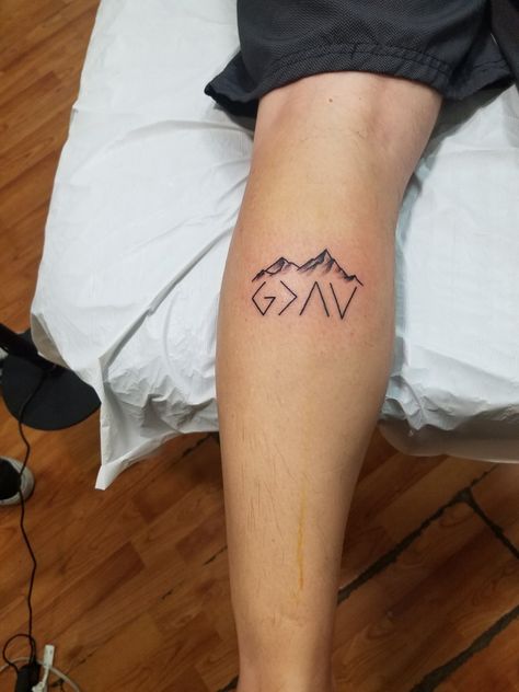 God is Greater than the highs and the Lows Tattoos God, Highs And Lows Tattoo, Scripture Tattoos, Biblical Tattoos, Elements Tattoo, Faith Tattoo, Arm Band Tattoo, 1 Tattoo, Beauty Tattoos