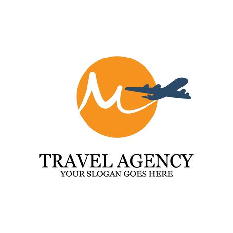 Travel Agency Logo template with airplane, M travel logo inspiration Tour Agency Logo, Travel Agency Logo Design Creative, Travel Logo Design Ideas, Agency Logos, Vietnam Map, Travel Agency Logo, Tourism Logo, Lounge Logo, Logo Travel