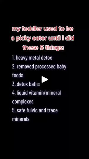 HEAVY METAL TOXICITY AND FOOD AVERSIONS: I had no idea that my son's sensory issues and food aversions could be linked to heavy metal toxicity but in his case this was the underlying cause. Heavy metal toxicity interferes with normal brain functioning and has been linked to the most common childhood behavioural disorders plaguing our children today. To read about the symptoms of heavy metal toxicity and whether or not that may need to detox comment "kids detox" #kids #parenting #sahmlife #sensory #mommy #toddler #crunchy #holistichealth | WOW PBX Detox For Kids, Heavy Metal Toxicity, Bath Detox, Heavy Metal Detox, Liquid Vitamins, Behavior Disorder, Sensory Issues, Brain Function, Kids Parenting