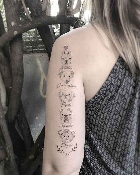 Dog Shoulder Tattoo, Tattoo Lower Back, Tatoo Dog, Women's Shoulder Tattoo, Cool Shoulder Tattoos, Dog Memorial Tattoos, Pawprint Tattoo, Petit Tattoo, Mens Shoulder Tattoo