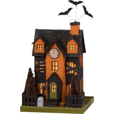 Halloween Haunted House Decorations, Bethany Lowe Halloween, Casa Halloween, Bethany Lowe Designs, Halloween Figures, Halloween Bottles, Halloween Haunted House, Black Bottle, Pressed Paper