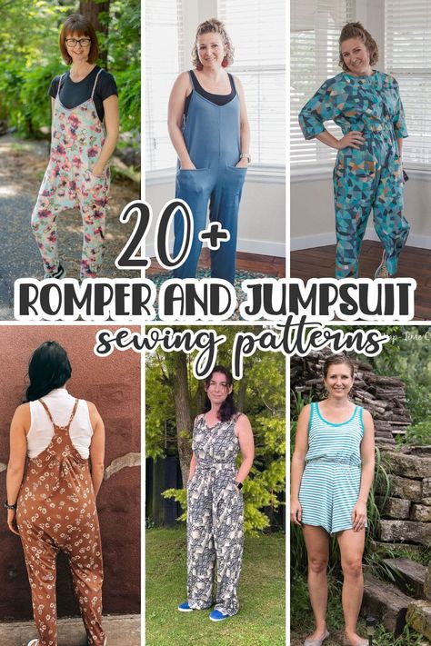 Jumper Sewing Patterns For Women, Free Romper Sewing Pattern, Free Jumpsuit Sewing Pattern, Jumpsuit Free Pattern, Linen Jumpsuit Pattern, Jumpsuit Pattern Sewing Free, Romper Pattern Women's, Loose Jumpsuit Pattern, Diy Jumpsuit Pattern