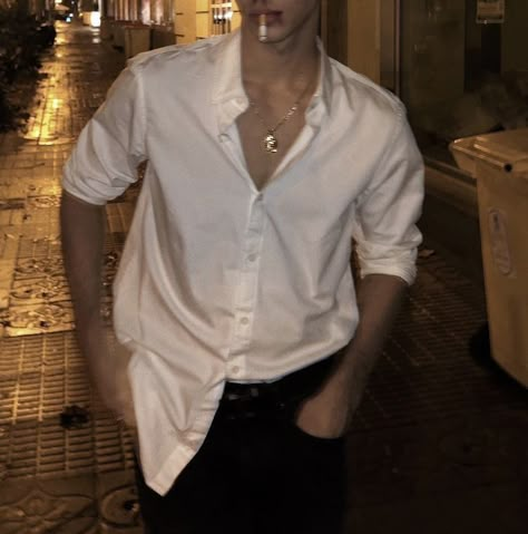 White Shirt, At Night, A Man, Wattpad, Books, Pants, White, Black, Trousers