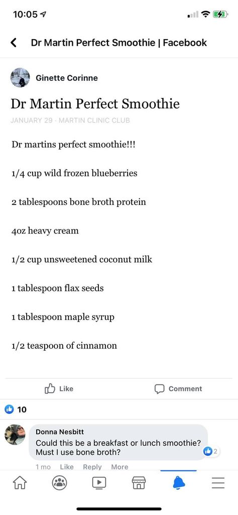 Dr Martin Reset Recipes, Reset Recipes, Linus Pauling, Reset Diet, Perfect Smoothie, Unsweetened Coconut Milk, Aip Recipes, Easy Soup, Diet Ideas