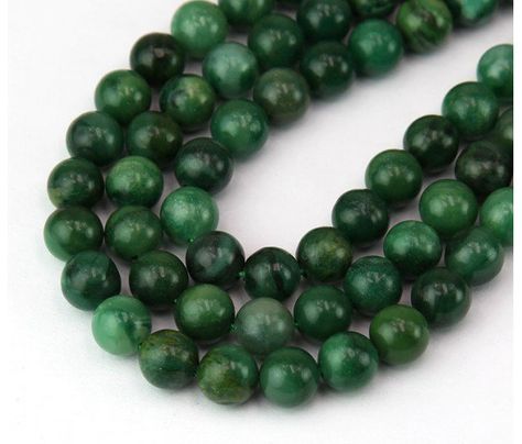 African Jade Beads, Dark Green, 8mm Round Mosaic Flower Pots, Aromatherapy Bracelet, Beads For Sale, Beading Crafts, Buy Bead, Chakra Jewelry, Yoga Jewelry, Amethyst Quartz, Jade Beads