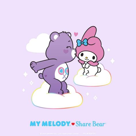 Care Bears Icons, Harmony Care Bear, Purple Carebear Aesthetic, Blue Care Bear Icon, Care Bears Harmony Bear, Pink Pusheen, Care Bears Cousins, Cute Winnie The Pooh, Bear Drawing