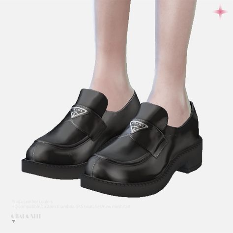 Charonlee: 【Prada Leather Loafers】 Sims 4 Cc Male Formal Shoes, Shoes Sims 4 Cc Male, Sims4 Male Shoes, Sims 4 Male Cc Shoes, Sims 4 Cc Men Shoes, Sims 4 Cc Male Shoes, Sims 4 Male Shoes, Sims 4 Cc Finds Male, Sims Shoes