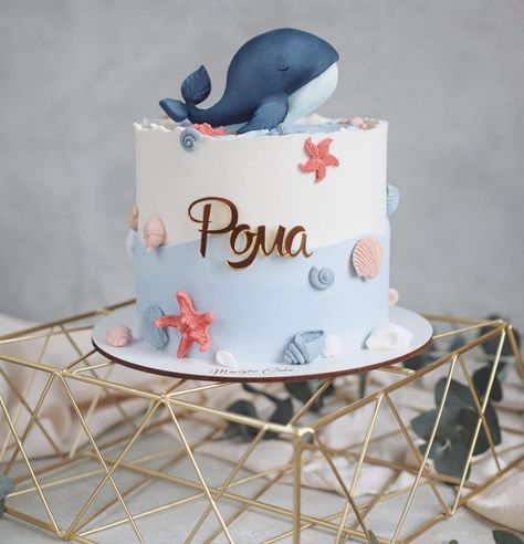 Cake Whale, Whale Birthday Cake, Ocean Birthday Cakes, Whale Cake, Surf Cake, Whale Cakes, Boys First Birthday Cake, Boys 1st Birthday Cake, Whale Birthday