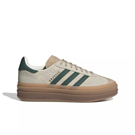 adidas Originals Gazelle Bold "Cream White/Green" Women\'s Shoe View 1 Gazelle Bold Shoes, Adidas Gazelle Bold, Gazelle Bold, Bold Shoes, Jordan Sneakers, Shoe Inspo, Everyday Shoes, Women Lifestyle, Mode Inspo