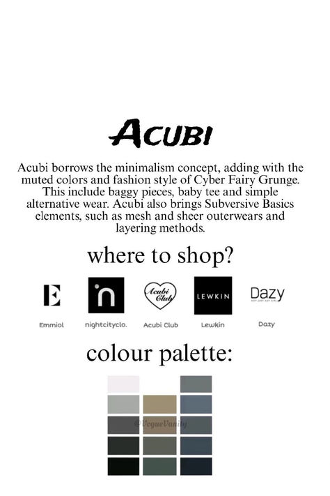 Recommendations on where you can purchase Acubi style pieces.The colour pallete is mainly a range of dark shades, with a mix of white. Comment other aesthetics you would like to see! Kawaii, Acubi Style Aesthetic, Acubi Essential Clothes, Acubi School Aesthetic, Japanese Acubi Fashion, Acubi Color Palette, Dark Acubi Aesthetic, Acubi Capsule Wardrobe, Cute Acubi Outfits