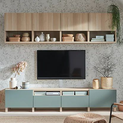 Ikea Platsa Living Room, Ikea Tv Room Ideas, Ikea Living Room Inspiration, Muebles Tv Ikea, Ikea Interior Living Room, Living Room Designs Ikea, Ikea Tv Wall Unit Ideas Hack, Ikea Tv Unit Ideas, Ikea Besta Living Room