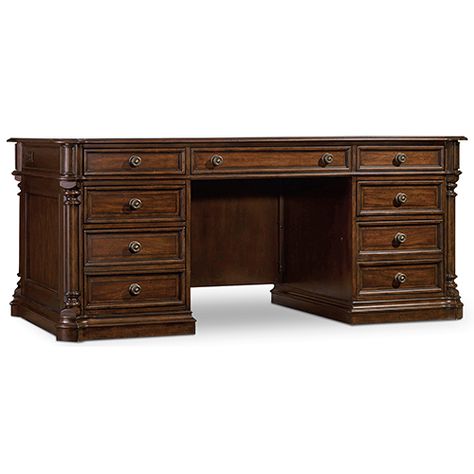 Hooker Furniture Leesburg Executive Desk 5381 10562 | Bellacor Office Materials, Sales Desk, Workspace Inspiration, Southern Hospitality, Executive Desk, Hooker Furniture, Office Furniture Desk, Mahogany Wood, Furniture Outlet Stores