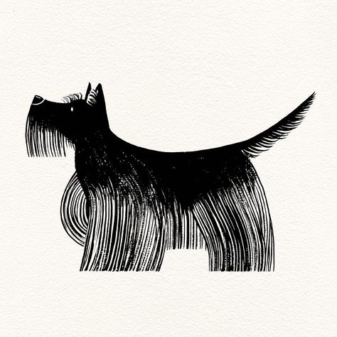 Alice Des (@alicedes_illustration) • Instagram photos and videos Scottish Terrier Illustration, Schnauzer Illustration, Schnauzer Painting, Schnauzer Drawing, Terrier Illustration, Illustration Dog, Painting Gouache, Lino Cut, Scottish Terrier