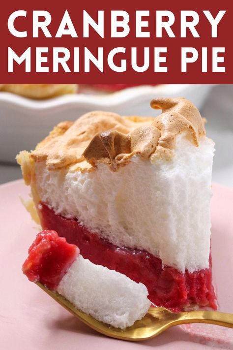 Cranberry Meringue, Pie Meringue, Cranberry Meringue Pie, Christmas Pie Recipes, Meringue Topping, Orange Curd, Party Food Dessert, Flaky Pie Crust, Lemon Meringue Pie