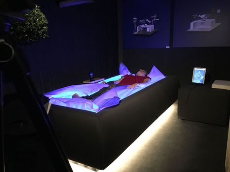 Zerobody Waterless Alternative To A Sensory Deprivation Tank -  #meditation #relax Sensory Deprivation Tank, Deprivation Tank, Float Spa, Float Tank, Home Spa Room, Star Wars Technology, Wellness Room, Sensory Deprivation, Spa Room Decor