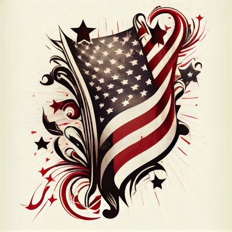 Traditional American Tattoo Womens Patriotic Tattoo, Usa Tattoo Ideas, Flag Tattoo For Women, Patriotic Female Tattoo, We The People American Flag Tattoo, Patriotic Tattoos For Women, American Flag We The People Tattoo, Girly American Flag Tattoo, American Flag Tattoo Design