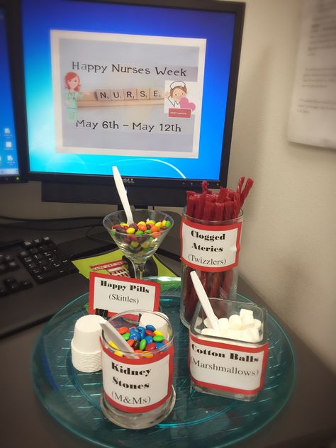 Happy Nurses' Week! Nurses Week Activities Ideas, Nurses Day Ideas, Nurses Week Candy Ideas, Nurse Week Ideas, Nurse Week Games, Nursing Home Week Ideas, Nurse Week, Nurses Week Ideas, Nurses Week Theme Ideas