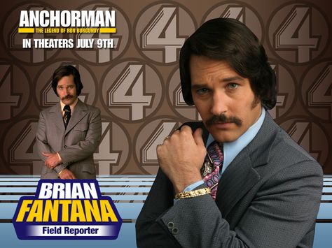 BRIAN Anchorman Movie, Burgundy Wallpaper, Punched In The Face, Peter Lorre, Ron Burgundy, Movie Studios, Punch In The Face, Anchorman, Paul Rudd