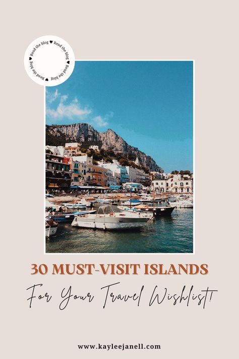 Ready to embark on the adventure of a lifetime? Dive into my guide to the 30 must-visit islands worldwide, where paradise and adventure intersect, promising unforgettable memories for every traveler. Nature Trip, Beach Bucket, Exotic Beaches, Travel Wishlist, Cruise Destinations, Unique Experiences, Tropical Getaways, Galapagos Islands, Bucket Lists