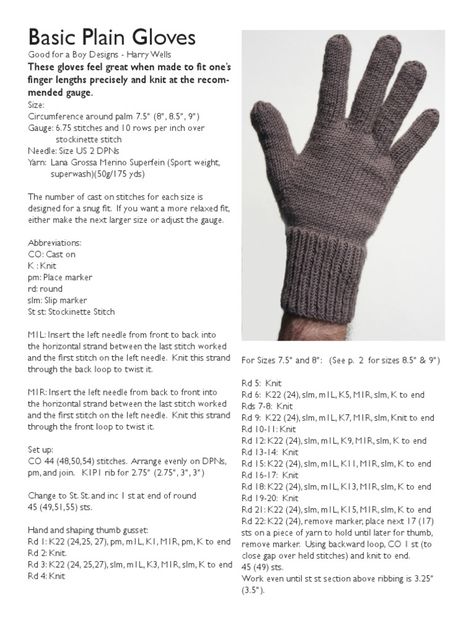 Tela, Knit Glove Patterns Free, Mens Knitted Gloves Free Pattern, Mens Gloves Knitting Pattern, How To Knit Gloves For Beginners, Knitting Pattern Gloves, Glove Knitting Patterns Free, Knitting Patterns Free Gloves, Knitting Patterns Gloves