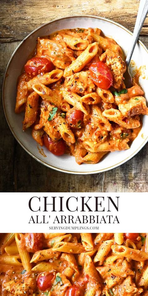 Pioneer Woman Creamy Arrabbiata Pasta, Chicken Arrabiata Pasta, Breaded Chicken For Pasta, Creamy Arrabiata Pasta Pioneer Woman, Pena Pasta Recipes, Creamy Arrabiata Pasta, Spicy Arrabiata Pasta, Chicken Arabiata Pasta, Arriabata Sauce Pasta Dishes