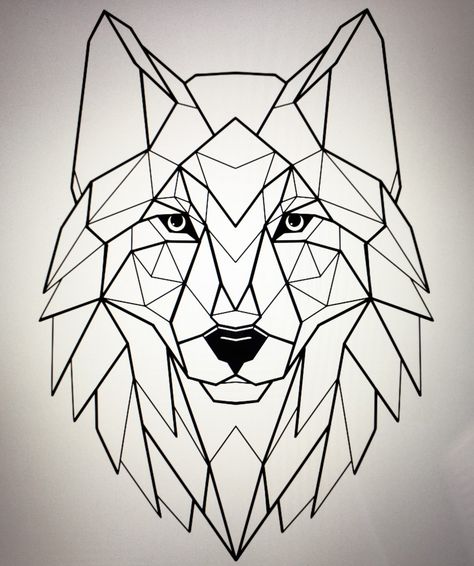 Geometric Tattoo Design Pattern, Procreate Vector, Tato Mandala, Geometric Art Animal, رسم كاريكاتير, Geometric Wolf, Geometric Design Art, Geometric Drawing, Geometric Animals