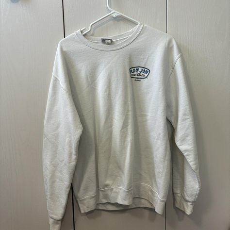 Ron Jon white crewneck sweatshirt - Depop Ron Jon, White Crewneck Sweatshirt, White Crewneck, Crewneck Sweatshirt, Crew Neck Sweatshirt, Crew Neck, Sweatshirts, White