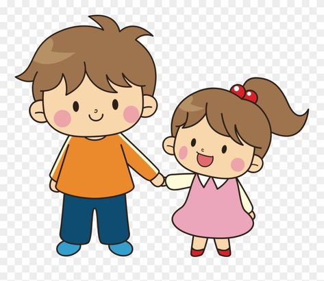 Brother Sister Cartoon Sibling, Cute Brother Sister Cartoon, Siblings Cartoon, Brother Sister Cartoon Art, Brother Cartoon, Sister Cartoon, Brother Sister Photos, Sister Clipart, Brother Pictures