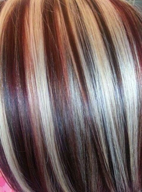 Red Hair With Blonde Highlights, Red Blonde Hair, Hair Blond, Red To Blonde, Brown Hair With Blonde Highlights, Highlights And Lowlights, Hair Color Highlights, Haircut And Color, Brown Blonde Hair