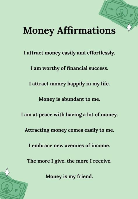 wealth manifestation Money Prayer, Chakra Affirmations, Gratitude Affirmations, Wealth Dna, Daily Affirmation, Wealth Affirmations, Manifesting Money, Attract Money, Positive Self Affirmations